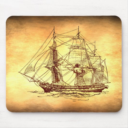 Tapis De Souris bateau de pirate (Devant)
