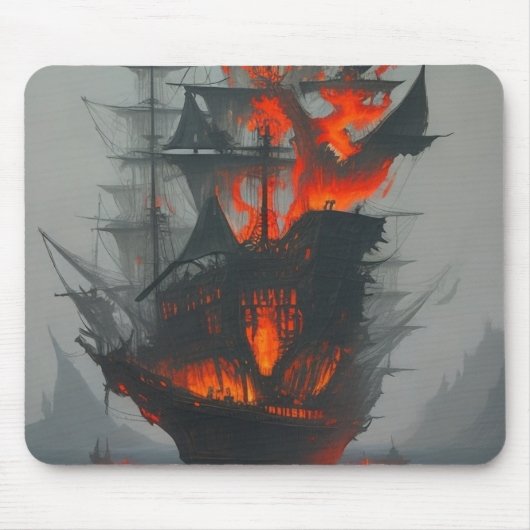 Tapis De Souris Bateau de pirates fantômes perdu (Devant)