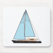 Tapis De Souris Bateau De Voilier De Luxe (Devant)