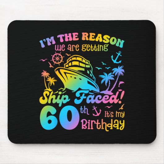 Tapis De Souris Bateau Faced C'est mon 60e anniversaire Cruising S (Devant)