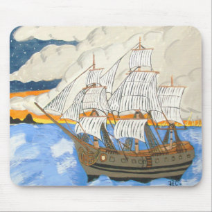 Tapis De Souris Bateau pirate en mer Souris