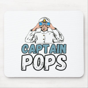Tapis De Souris Bateau propriétaire du bateau capitaine Pops Papa