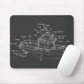 Tapis De Souris Bateau remorqueur (Avec souris)