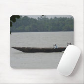 Tapis De Souris Bateau sur la rivière (Avec souris)