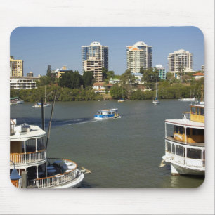 Tapis De Souris Bateaux à roues à aubes, Brisbane River, Brisbane,