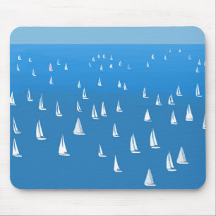 Tapis De Souris Bateaux à voile en mer bleu profond - Regatta Bate