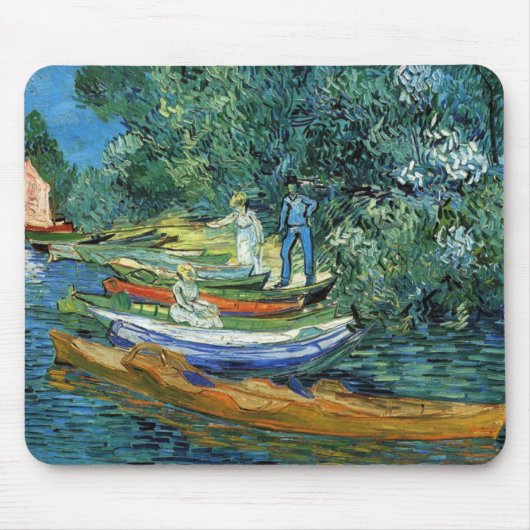 Tapis De Souris Bateaux d'aviron de Van Gogh sur les banques de (Devant)