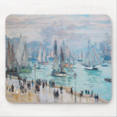 Tapis De Souris Bateaux de pêche quittant le port | CLAUDE MONET (Devant)