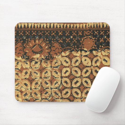 Tapis De Souris Batik Earthy Coffee Bean Élégant Rustique robuste (Avec souris)
