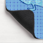 Tapis De Souris Batik Tribal Gecko - bleu denim doux (Coin)