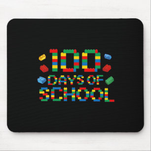 Tapis De Souris Bâtiment De Fun Blocs 100ème Jour De L'École Pour