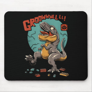 Tapis De Souris Bâtiment Dinosaur Blocs de construction Briques Gr