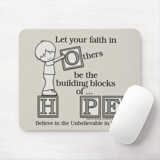 Tapis De Souris Bâtir des blocs d'espoir (Avec souris)