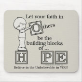 Tapis De Souris Bâtir des blocs d'espoir (Devant)