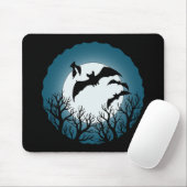 Tapis De Souris Bats and Trees Against the Moon (Avec souris)