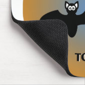 Tapis De Souris Bats d'Halloween bleu orange (Coin)