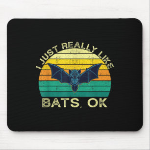 Tapis De Souris Bats Drôle Citation Animale Avec Conception Vintag