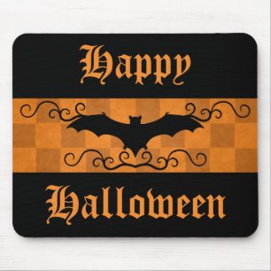 Tapis De Souris Batte élégante avec des remous Halloween heureux