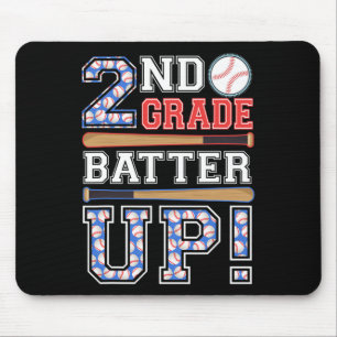 Tapis De Souris Batterie de 2e année au baseball deuxième année Re