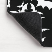 Tapis De Souris Battes blanches sur le noir (Coin)