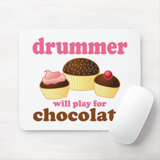Tapis De Souris Batteur drôle de percussion (Avec souris)