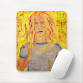 Tapis De Souris batteur fille rochers (Avec souris)