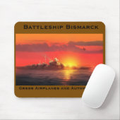 Tapis De Souris Battleship Bismarck mousepad (Avec souris)