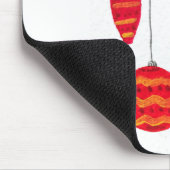 Tapis De Souris Baubles rouges de Noël (Coin)