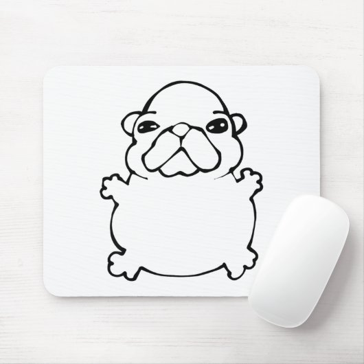 Tapis De Souris Bble Meme Funny Dog Brainrot Wash My Belly Meme (Avec souris)