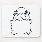 Tapis De Souris Bble Meme Funny Dog Brainrot Wash My Belly Meme (Devant)