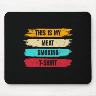 Tapis De Souris Bbq Smoker Theme Retro - Vintage Ma Viande Fumer