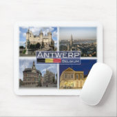 Tapis De Souris BE Belgique - Anvers - Het Steen - Cathédrale (Avec souris)