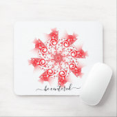 Tapis De Souris Be centered red mandala fractal (Avec souris)