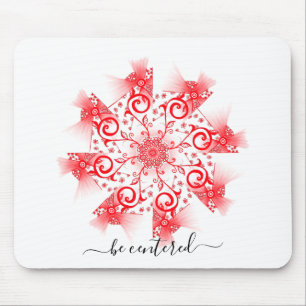Tapis De Souris Be centered red mandala fractal