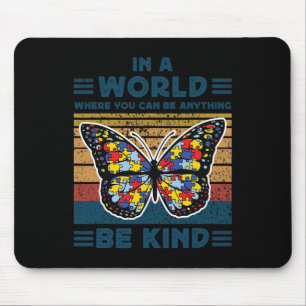 Tapis De Souris Be Kind Sensibilisation sur l'autisme Puzzle Butto