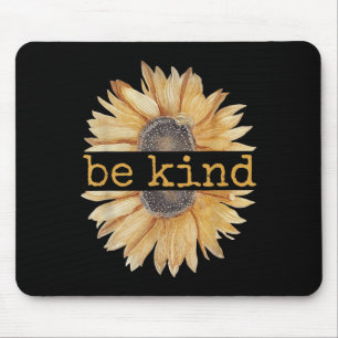 Tapis De Souris Be Kind Sunflower Retro Vintage mignon Graphic Kin