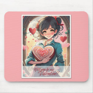 Tapis De Souris Be My Valentine in Manga Style 31470