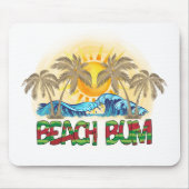 Tapis De Souris Beach Bum | Vagues océaniques | Tropical (Devant)