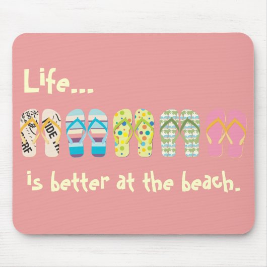 Tapis de souris Beach Flip Flops (Devant)