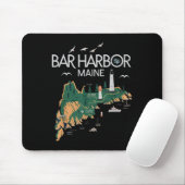 Tapis De Souris Beach Lighthouse Bar Harbour Maine (Avec souris)