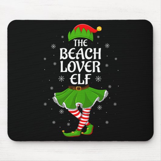Tapis De Souris Beach Lover Elf Christmas Family Girls Women Elf S (Devant)