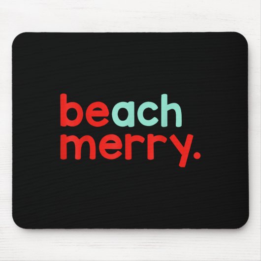Tapis De Souris Beach Merry Christmas (Devant)