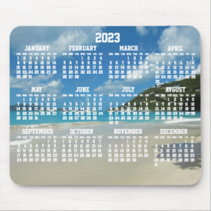 Tapis De Souris Beach Yearly Calendar 2023 Mouse Pads