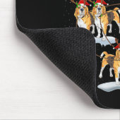 Tapis De Souris Beagle Dog Santa Sleigh Flying Funny Magical Chris (Coin)