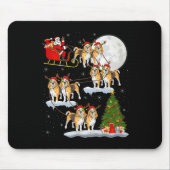 Tapis De Souris Beagle Dog Santa Sleigh Flying Funny Magical Chris (Devant)