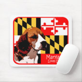 Tapis De Souris Beagle du Maryland (Avec souris)