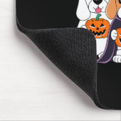 Tapis De Souris Beagle Ghost Citrouille Halloween Conception Pour  (Coin)