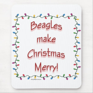 Tapis De Souris Beagles rendent Noël joyeux