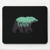 Tapis De Souris Bear Forest Nature Grizzly Randonnée Chasse en ple (Devant)