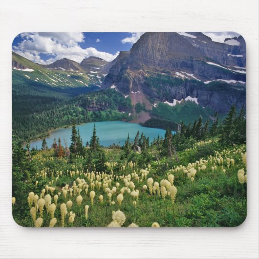 Tapis De Souris Beargrass au-dessus du lac Grinnell dans les nombr (Devant)